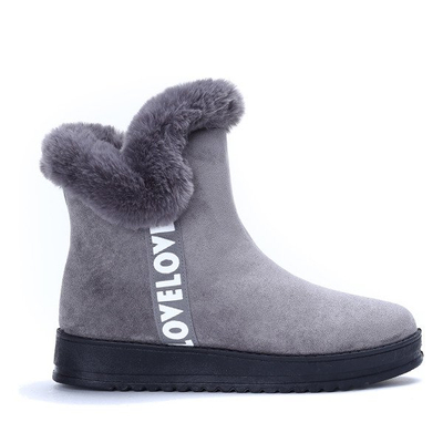 Szare śniegowce Viola - Obuwie