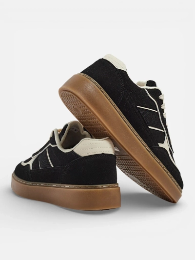 Trampki Damskie Flora Czarne Ekologiczne Sportowe na Co Dzień