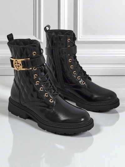 Rumowe pikowane botki damskie Opal Verge