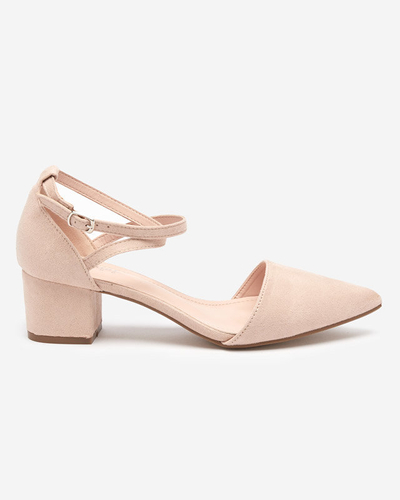 Sandale de damă bej pe stâlp Crisco - Încălțăminte