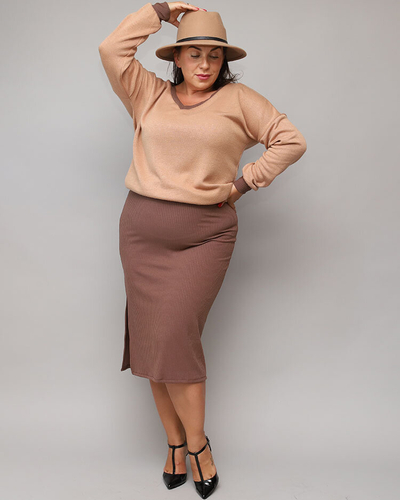 Royalfashion Set casual pentru femei în maro