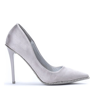Jasnoszare czółenka na szpilce Mysterious - Obuwie