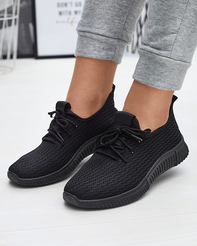Pantofi sport din material textil pentru femei Negru Vobbu- Footwear