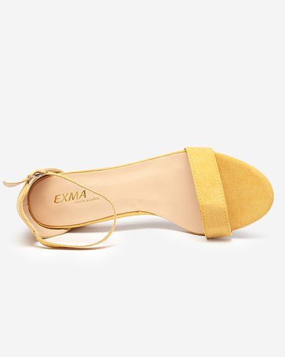 Royalfashion Sandale stiletto de damă galbene Nelino