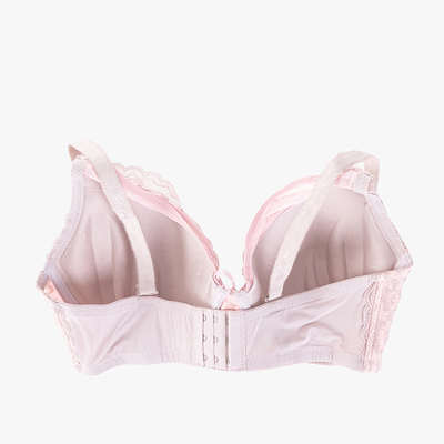Sutien din dantela roz si gri pentru dama - Lenjerie intima