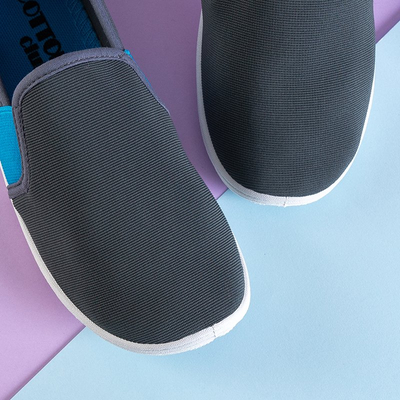 Adidași din stofă gri pentru femei, alunecați pe Molara - Încălțăminte