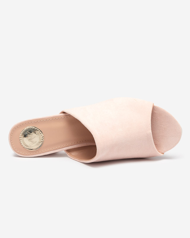 Papuci de damă roz deschis pe un stâlp jos Opetik - Încălțăminte