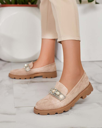 Royalfashion Mocasini de damă cu zirconii colorate Nel