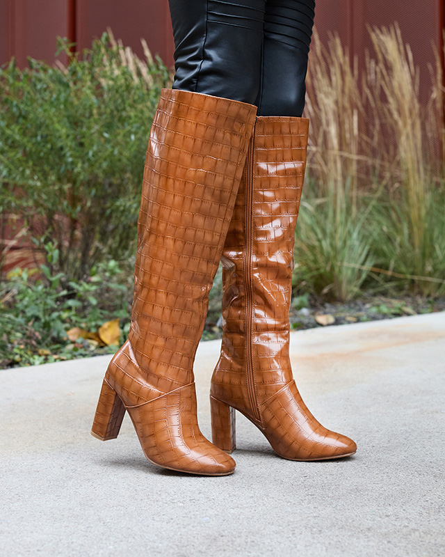 Cizme de damă de culoare camel Mastiu- Încălțăminte