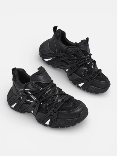 Sneakers Damă Athena Negri Sintetici Sport Casual