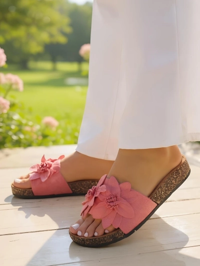 Sandale pentru femei Royalfashion cu flori Foules