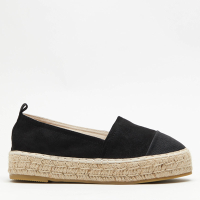 OUTLET Espadrile negre cu varf decorativ Steve - Incaltaminte