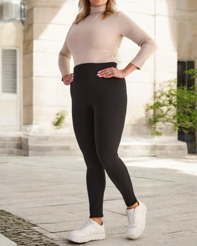 Jambiere izolatoare de damă clasice negre PLUS SIZE - Îmbrăcăminte