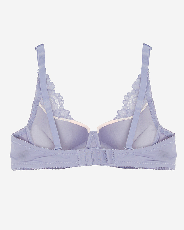 Sutien roz de damă cu dantelă mov - Lenjerie intimă