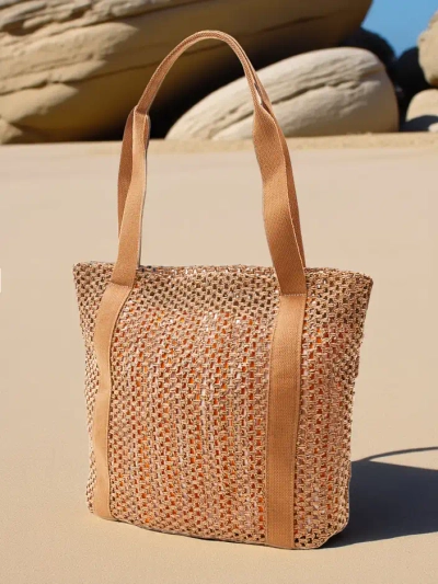 Royalfashion Geantă de vară pentru femei din paie mare