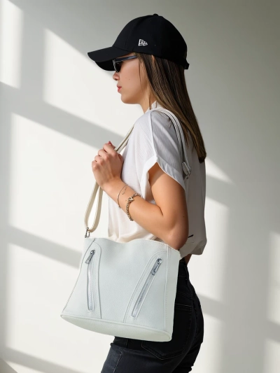 Royalfashion Geantă de mână mică pentru femei, fabricată din piele ecologică