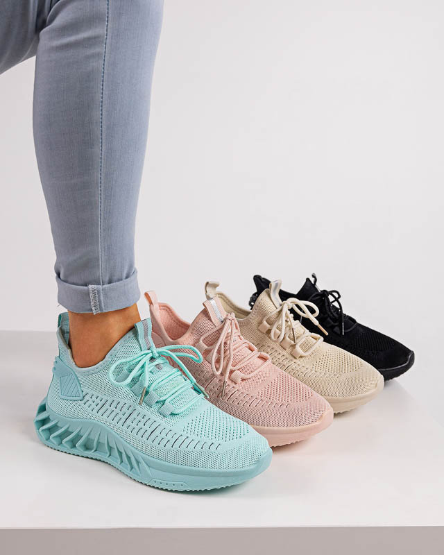 Pantofi sport de damă țesuți negri Shann - Încălțăminte