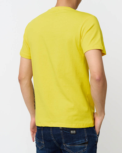 Tricou cu imprimeu galben pentru bărbați - Îmbrăcăminte