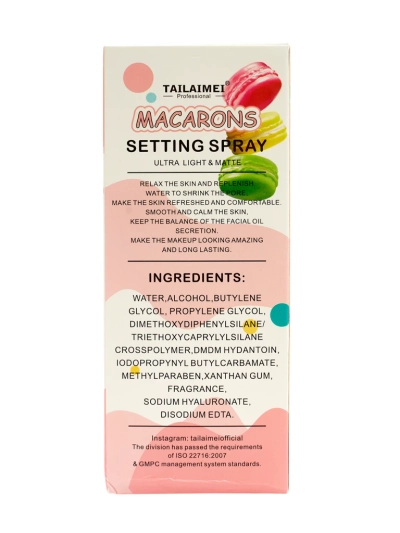 Macarons Spray Fixare Machiaj Roz