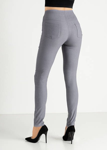 Pantaloni de dama din denim gri - Imbracaminte