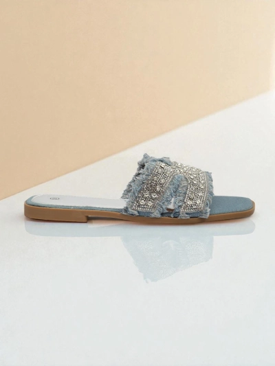 Royalfashion Papuci de damă cu strasuri CrystalEase