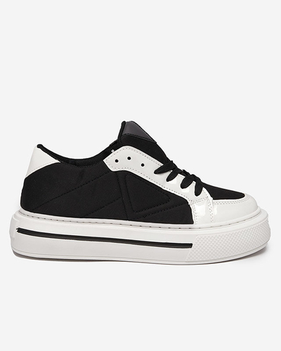 OUTLET Adidași sport damă în alb și negru Smaqo- Încălțăminte