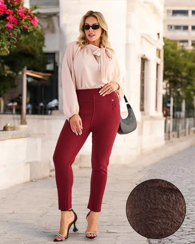 Royalfashion Pantaloni treggings izolați pentru femei PLUS SIZE
