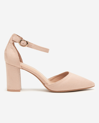 OUTLET Sandale de dama bej pe un post mai inalt Hareda - Pantofi