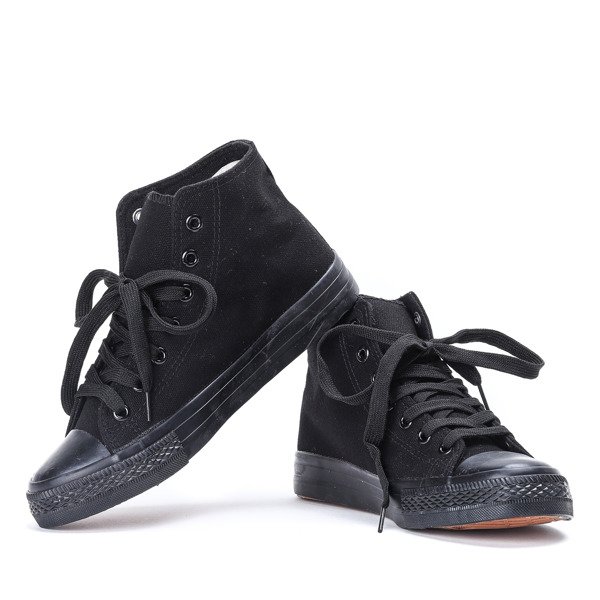 Klasyczne trampki w kolorze czarnym Laurette - Obuwie