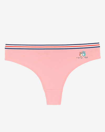 Tanga de dama Coral cu imprimeu - Lenjerie intima