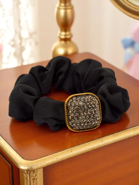 Royalfashion Elastic de păr cu pietricică decorativă Satin Shine