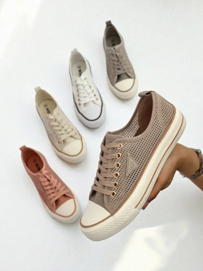 Sneakers perforate Royalfashion pentru femei Rebbse