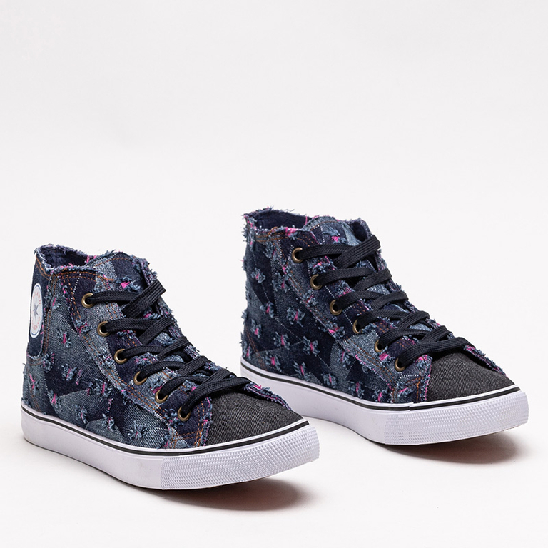 Adidași de damă din țesătură bleumarin Denario - Încălțăminte