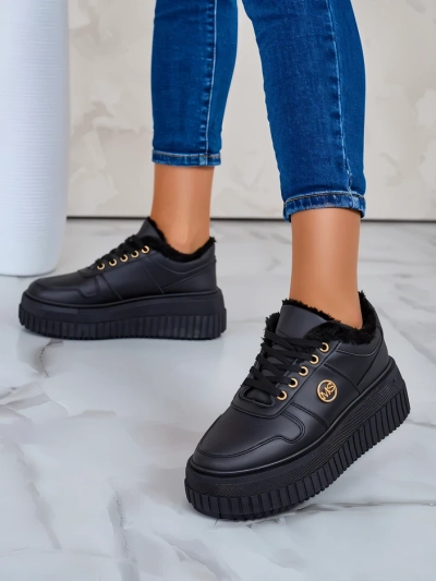 Royalfashion Adidași călduroși de damă cu blană Rozit