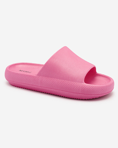 Royalfashion Șlapi de cauciuc pentru femei Fuchsia cu ștanțare Okeris