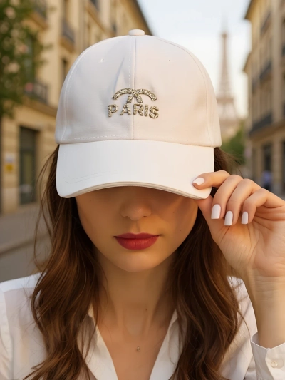 Royalfashion Șapcă de baseball cu pietre strălucitoare Paris Glam