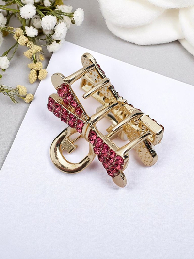 Royalfashion Agrafă de păr cu pietre strălucitoare, agrafă aurie