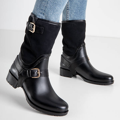 OUTLET Cizme de damă negre a'la galoshes Graca - Încălțăminte