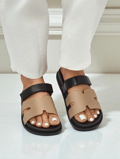 Royalfashion Sandale din piele ecologică pentru femei FlexiComfi