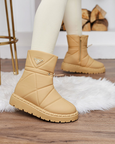 Royalfashion Camel cizme de damă a'la cizme de zăpadă Oterika