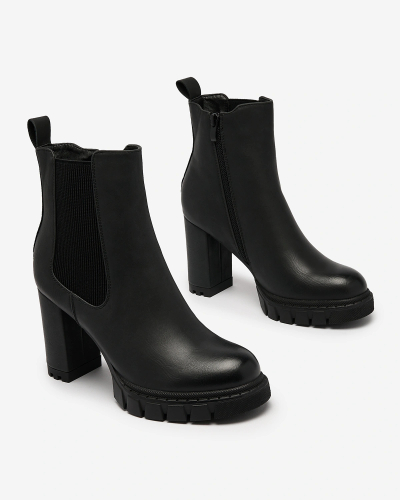 Royalfashion Cizme cu toc înalt pentru femei Negru Seihay