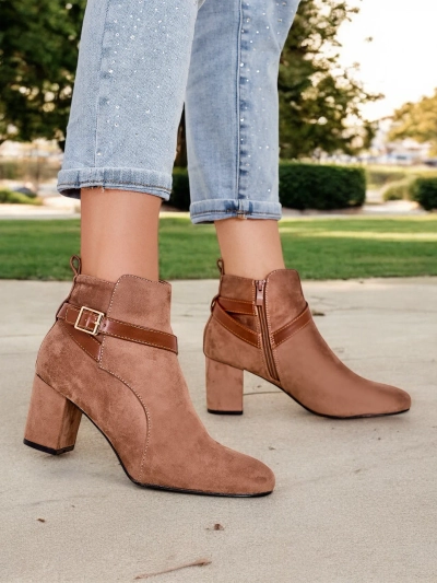 Ghete cu toc chunky pentru femei Royalfashion Eloron