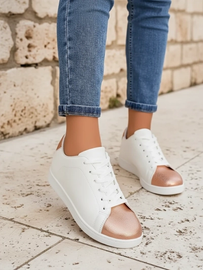 Sneakers de damă Athena Rosa din piele ecologică - colecția primăvară/vară