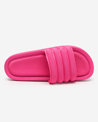OUTLET Flip-flops dama cu dungi fucsia Lenira - Incaltaminte