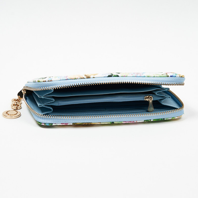 Portofel mare de dama alb floral - Accesorii