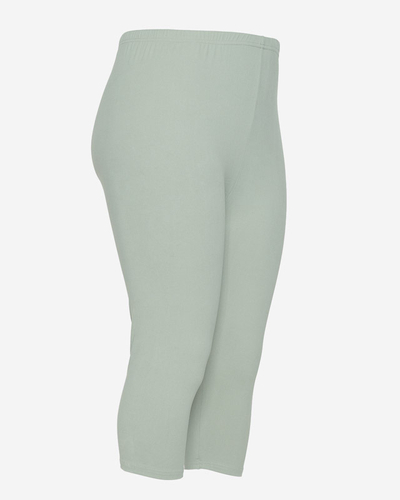 Jambiere de damă verzi 3/4 PLUS SIZE - Îmbrăcăminte