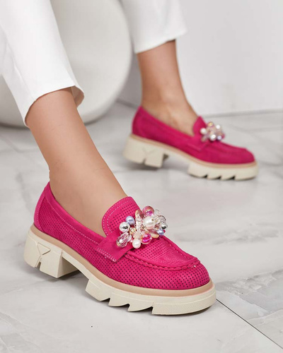 Royalfashion Mocasini de damă cu cristale colorate Glam