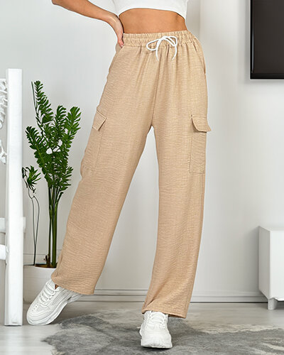 Royalfashion Pantaloni largi de damă cu buzunare