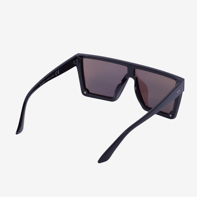 Ochelari de soare pătrați bleumarin de damă cu ornamente holografice - Accesorii