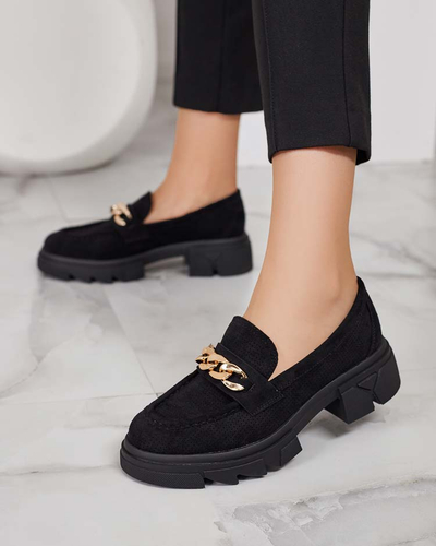 Royalfashion Mocasini din eco-suede cu ornament Zaffix
